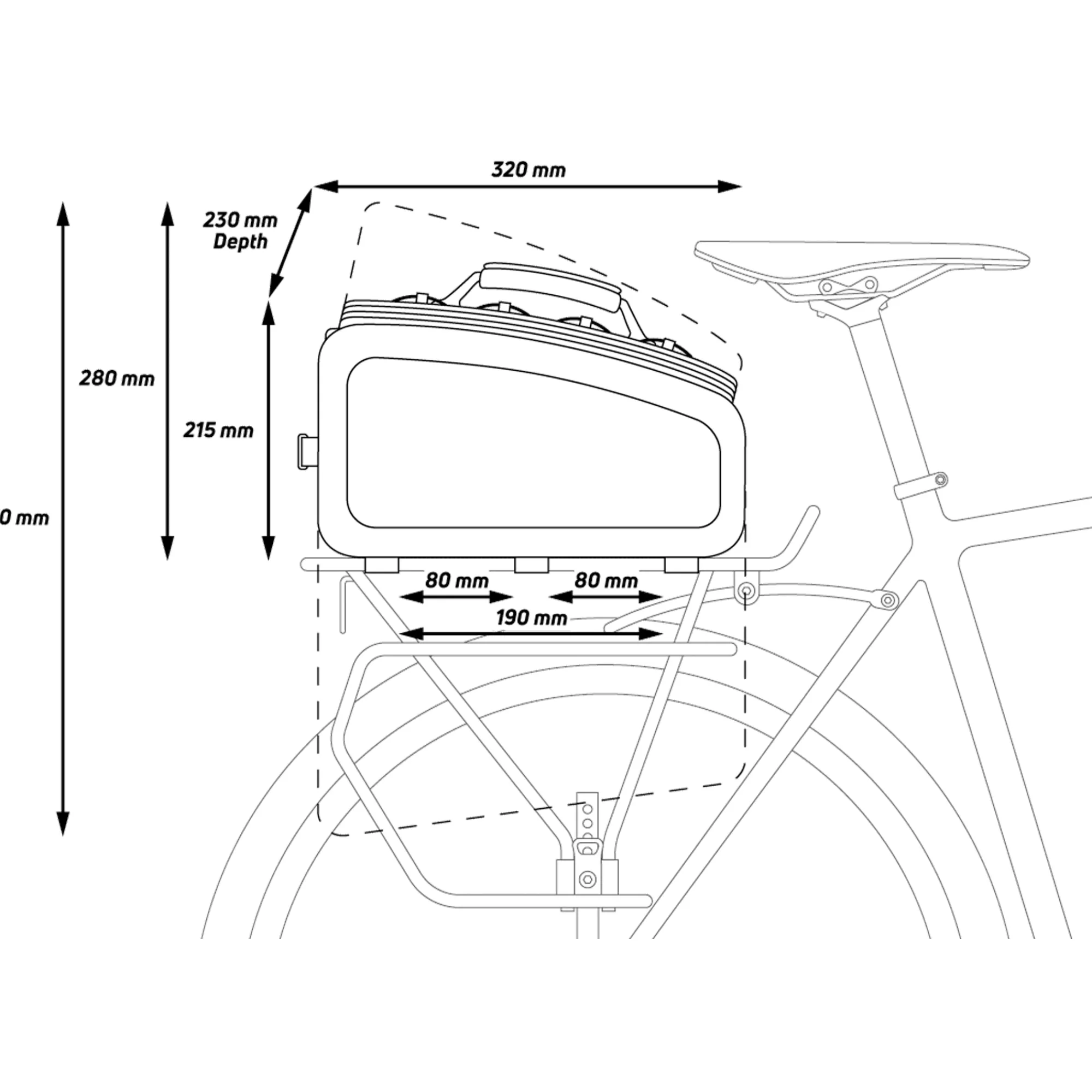 Zefal Borse Posteriori Bici|Accessori*Borsa portapacchi Z Traveler 80 -