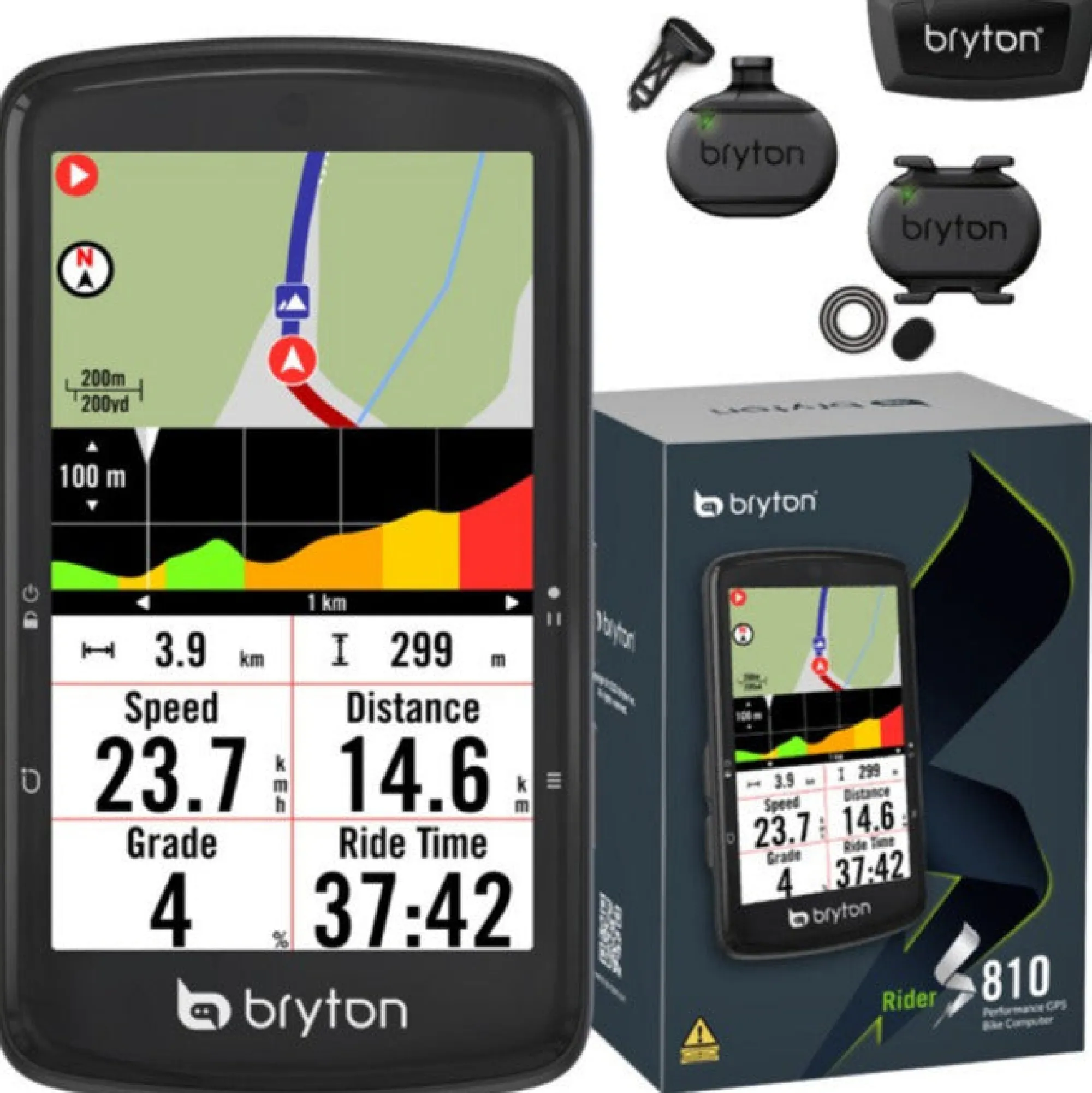 Bryton Ciclocomputer Gps|Ciclocomputer*Rider S810T bundle - Nero