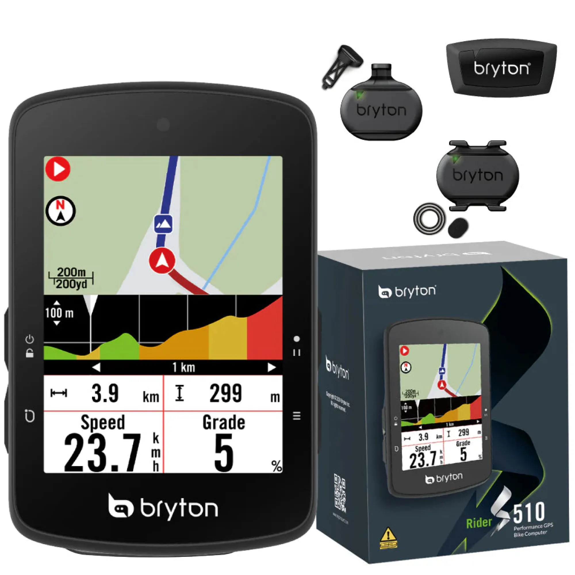 Bryton Ciclocomputer Gps|Ciclocomputer*Rider S510T - Nero