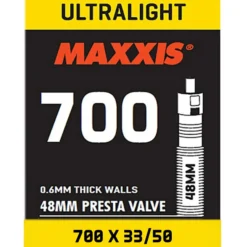 Maxxis Camere D'Aria|Corsa E Ciclocross*Camera d'aria Ultralight x33/50 - Presta 48 mm