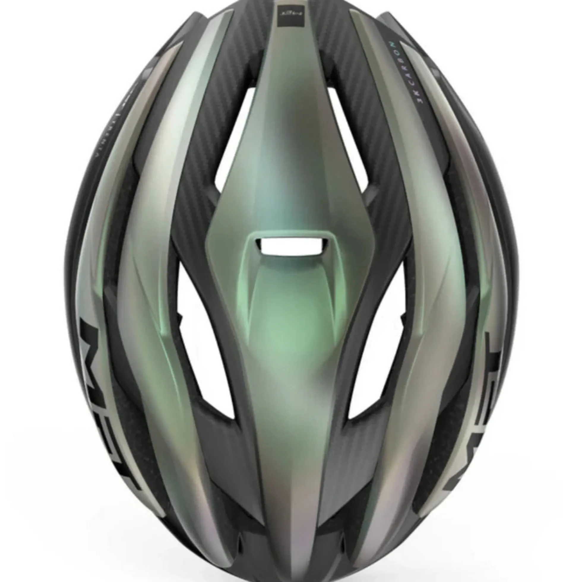 Casco Met Trenta 3K Carbon Mips - Verde grigio