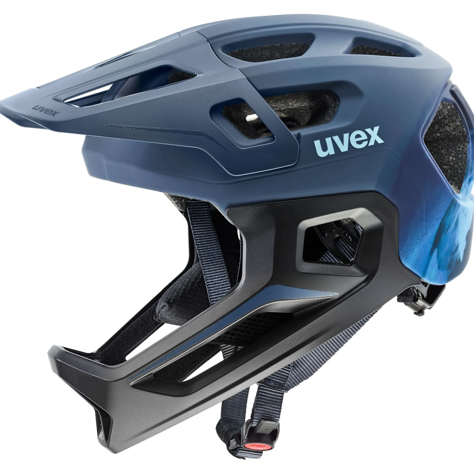 Casco Uvex React Junior Fullface - Blu