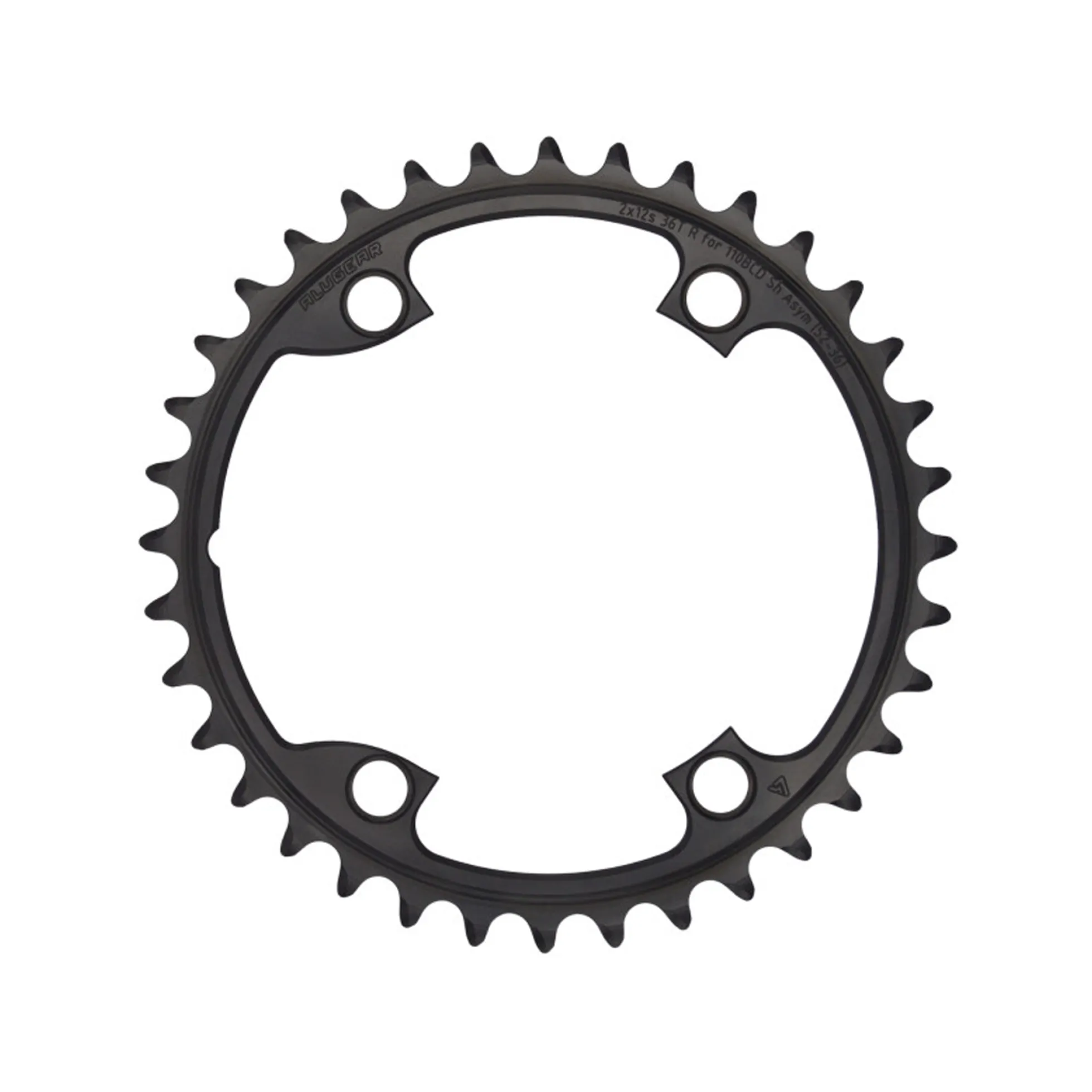 Corone Alugear Aero 2x12 110 BCD 4b Shimano Asymmetric - 52-36T