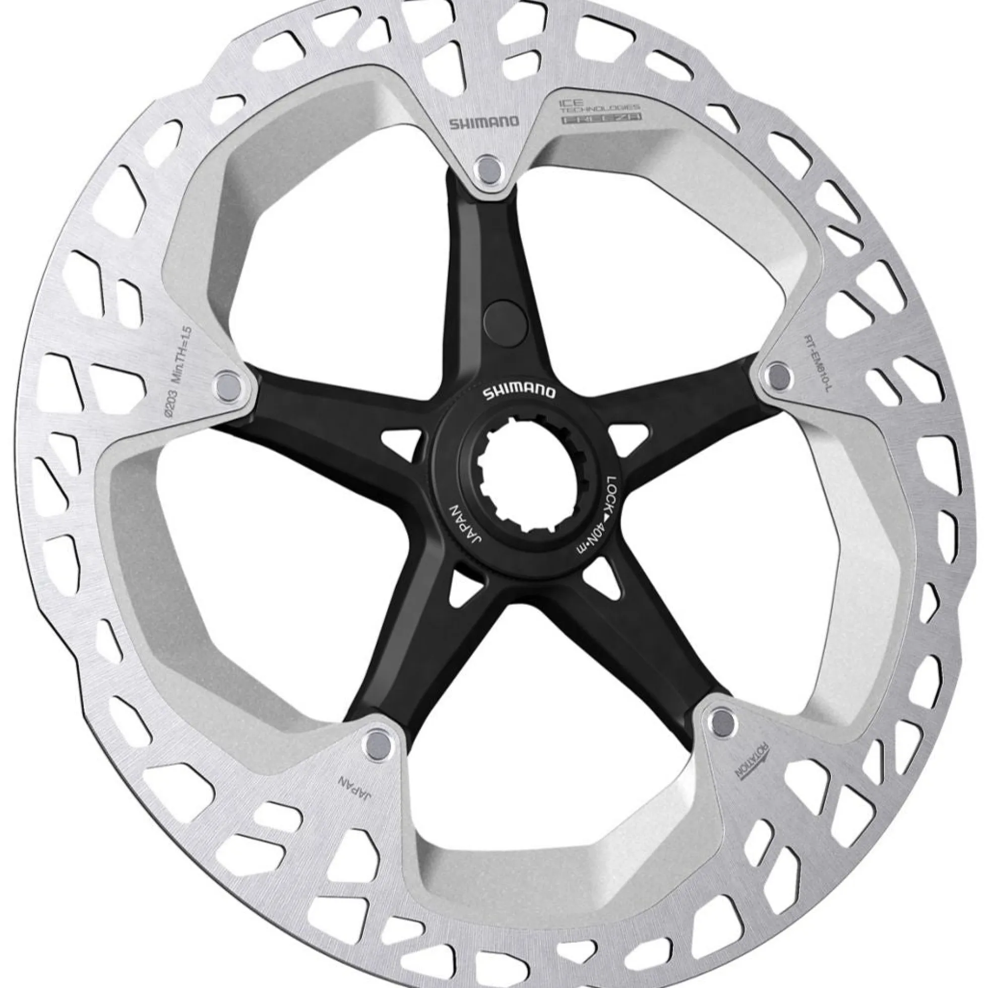 Disco Shimano Center Lock RT-EM810LE Ice-Tech Freeza - 203mm