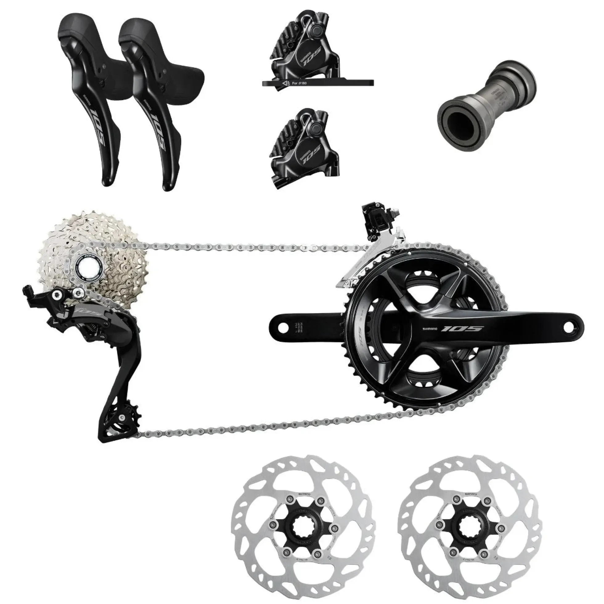 Gruppo Shimano 105 R7100 12V 11/34T - 52/36 D