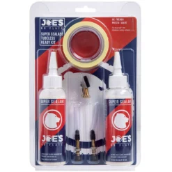 Joes Kit Tubeless E Liquido Sigillante|Manutenzione*Kit di Trasformazione Tubeless Super 25mm Presta 48mm