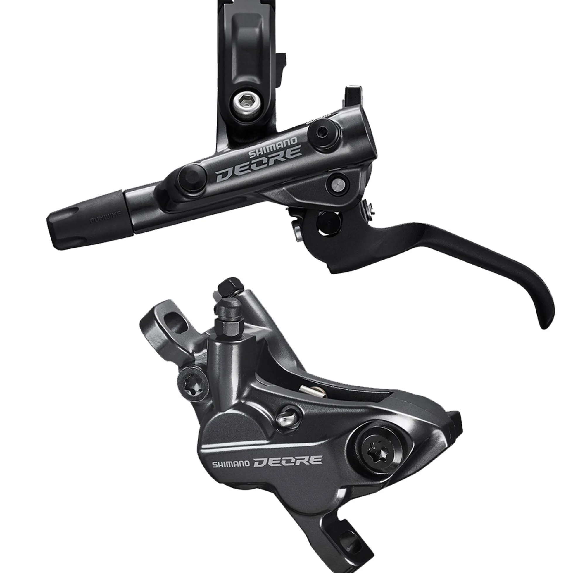 Kit freno a disco idraulico Shimano Deore 4 Pistoncini BL-M6100 + BR-M6120 + Tubo - Anteriore