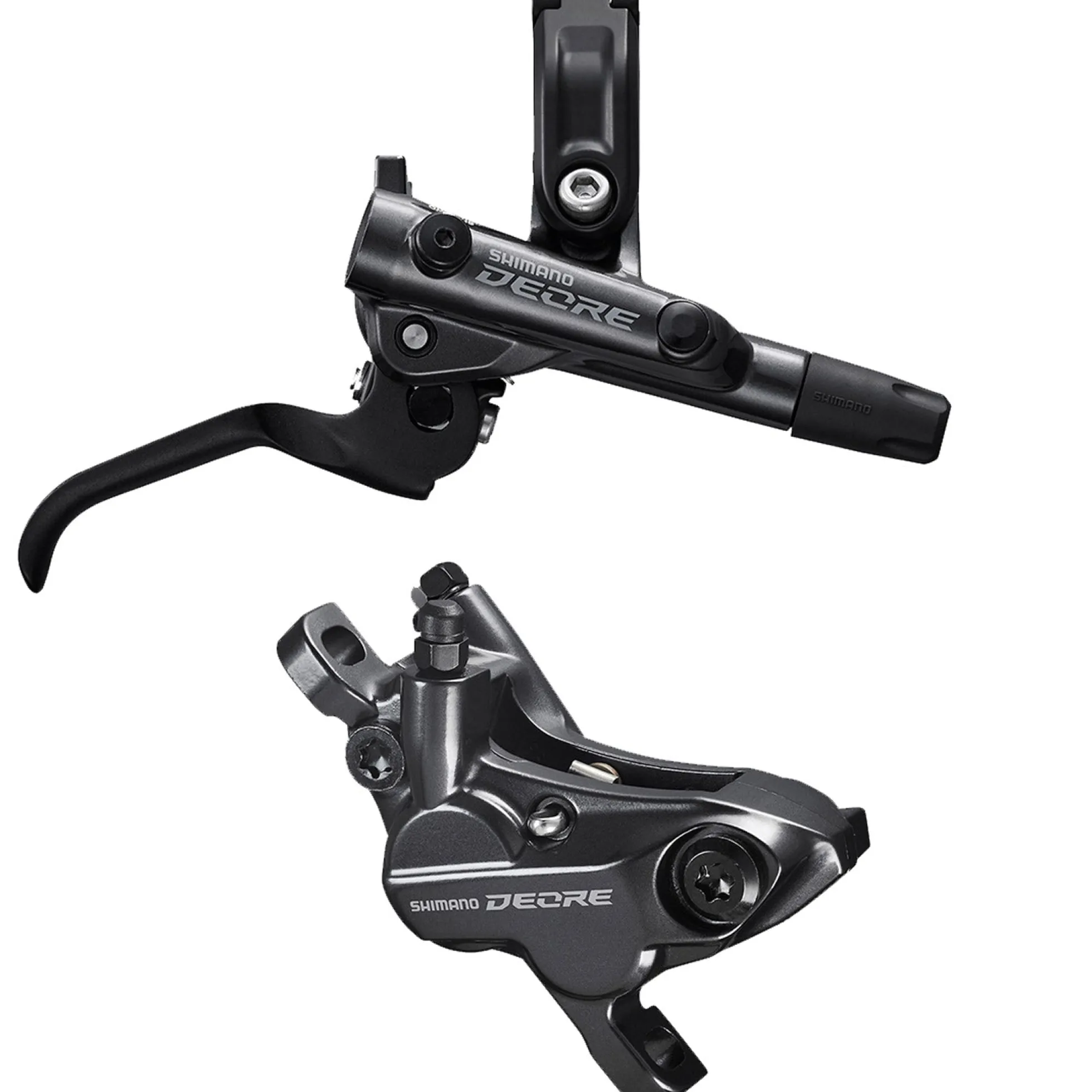Kit freno a disco idraulico Shimano Deore 4 Pistoncini BL-M6100 + BR-M6120 + Tubo - Posteriore