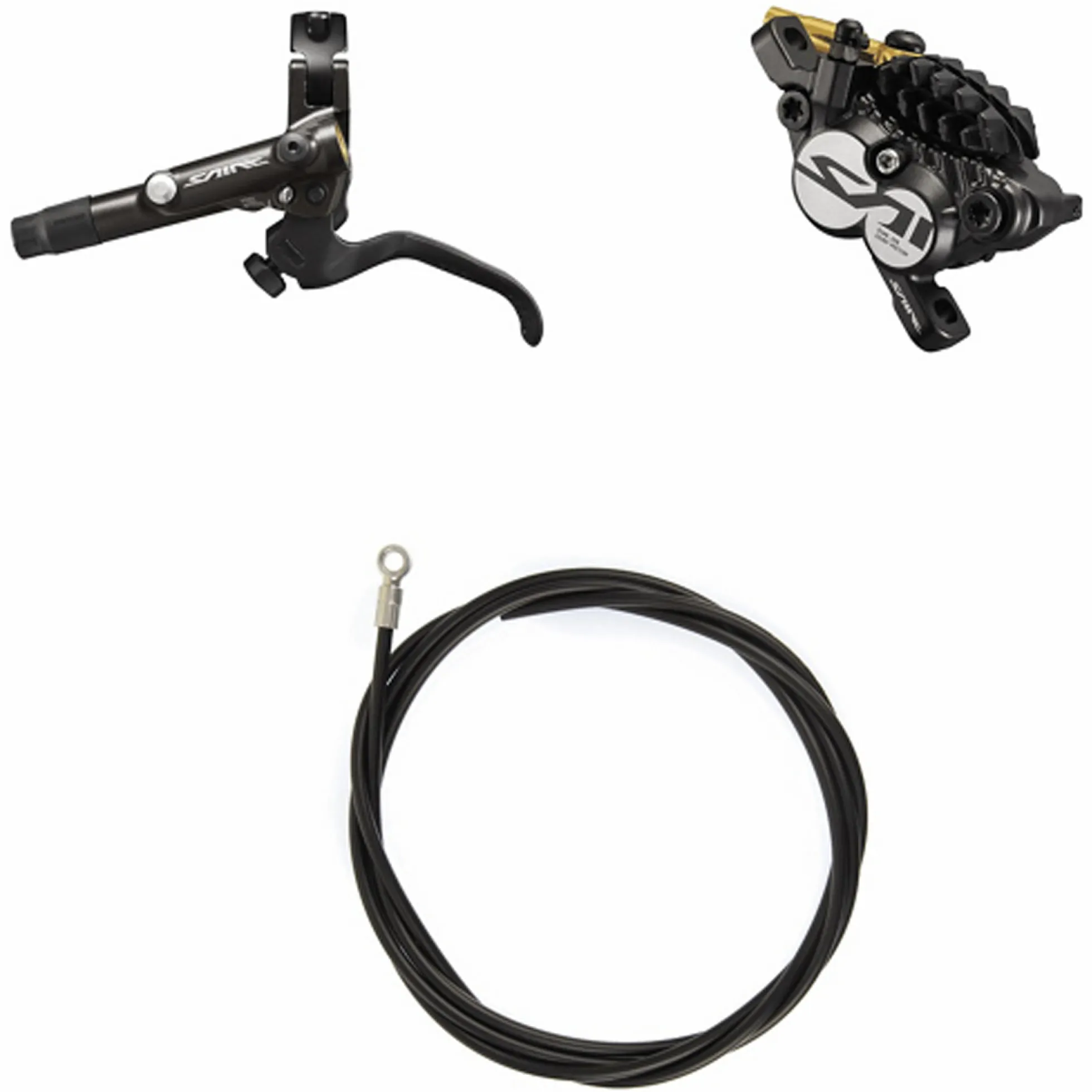 Kit freno a disco idraulico Shimano Saint BL-M820-B-R + BR-M820 - Posteriore
