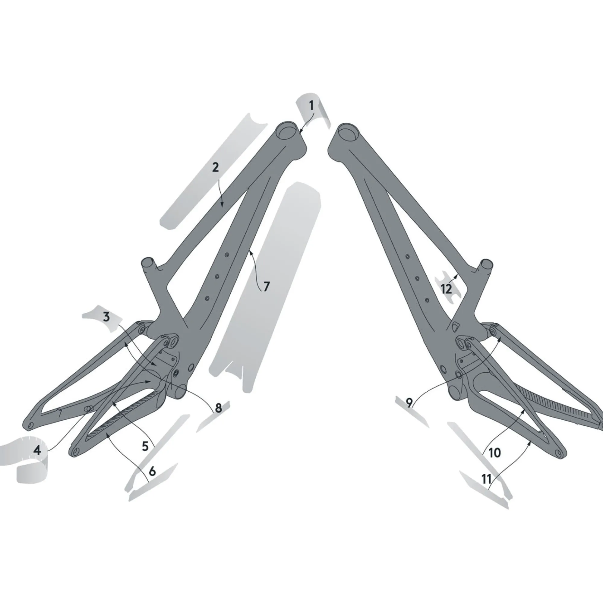 Syncros Protezione Telaio|Manutenzione*Kit protezione telaio per Spark Carbon - Lucido