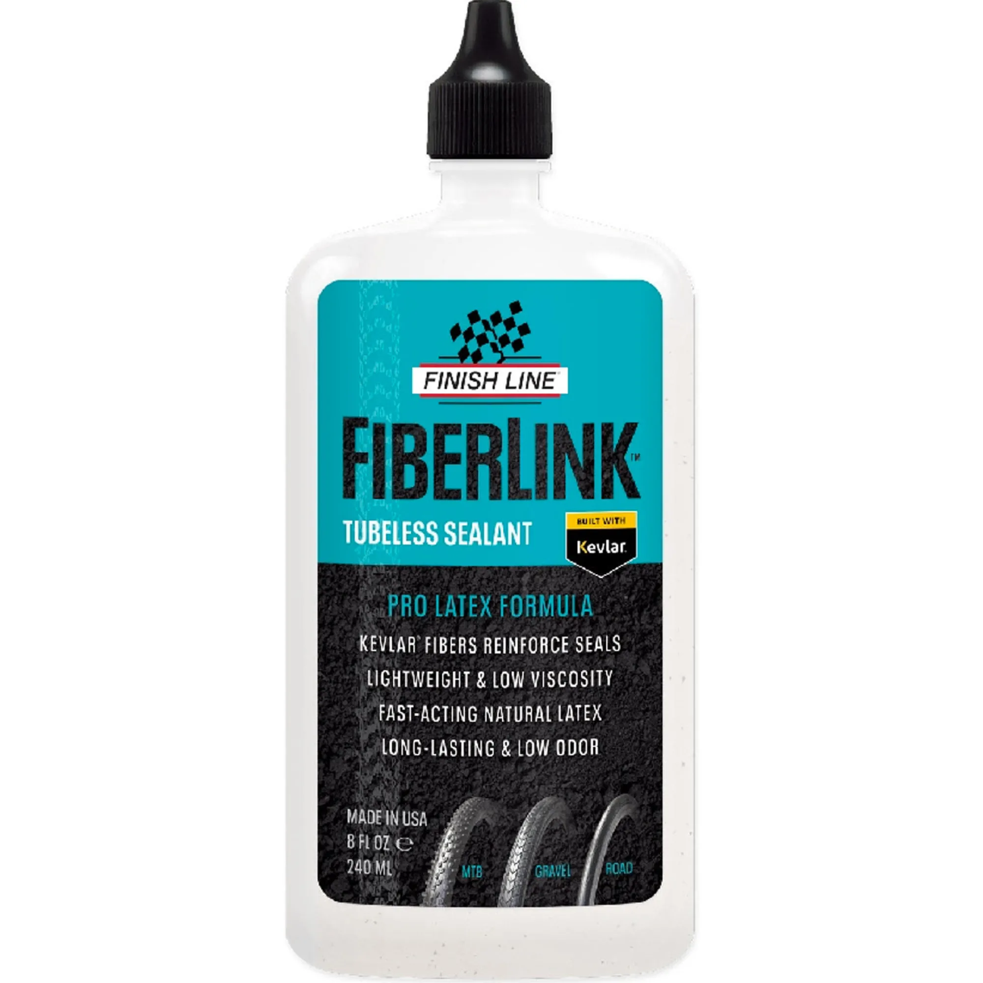 Finish Line Kit Tubeless E Liquido Sigillante|Manutenzione*Liquido sigillante FiberLink - 240ml