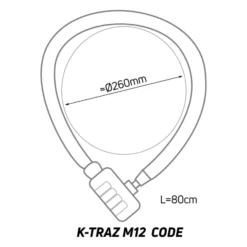 Zefal Lucchetti|Accessori*Lucchetto K-Traz M12 Code
