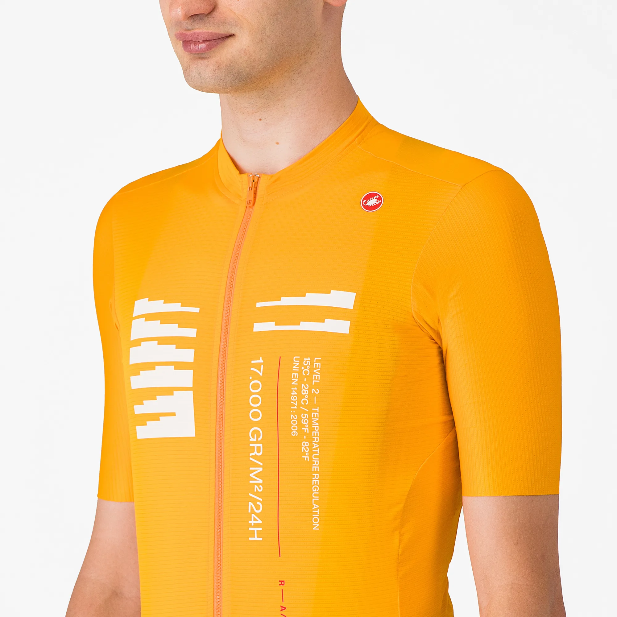 Uomo Castelli Maglie*agia Epreo R-A/D - Arancio chiaro