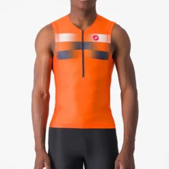 Uomo Castelli Maglie*aglia Free Tri 2 Top - Arancio