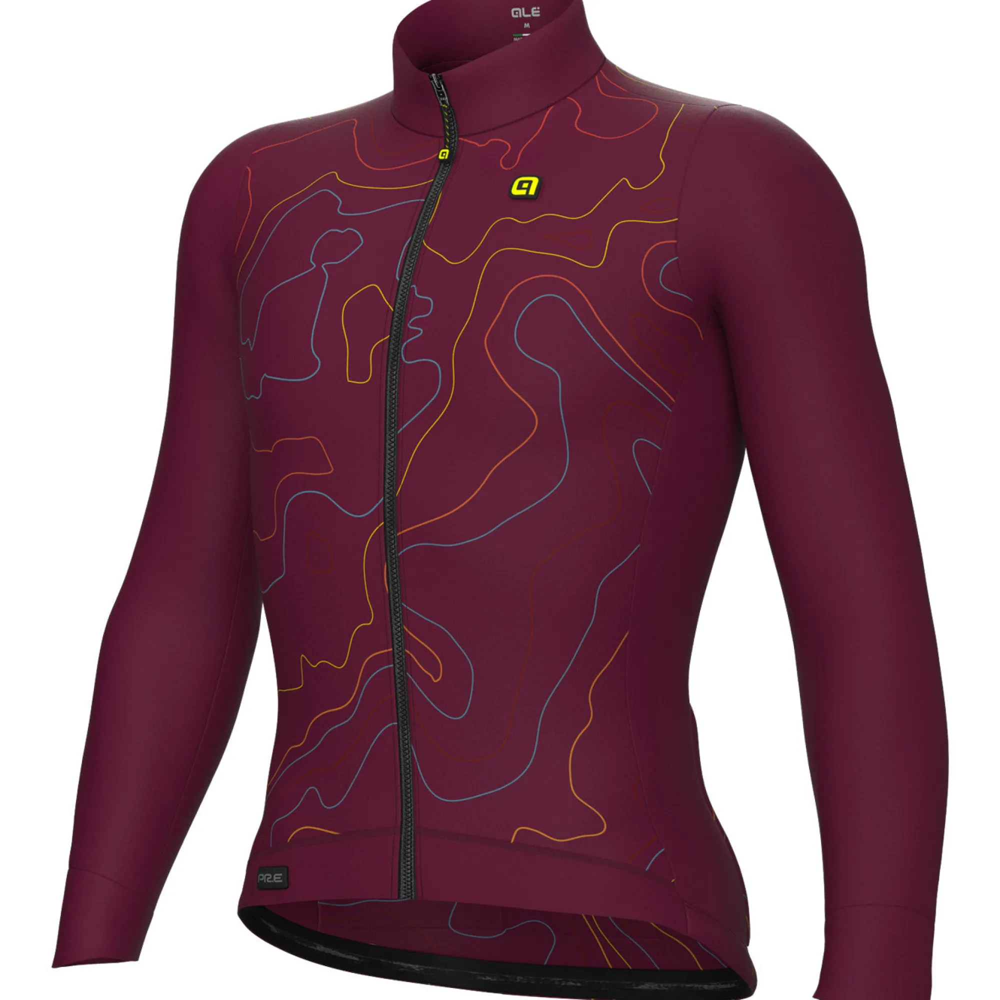 Uomo Ale Maglie*agia aniche unghe PR-E Top - Bordeaux