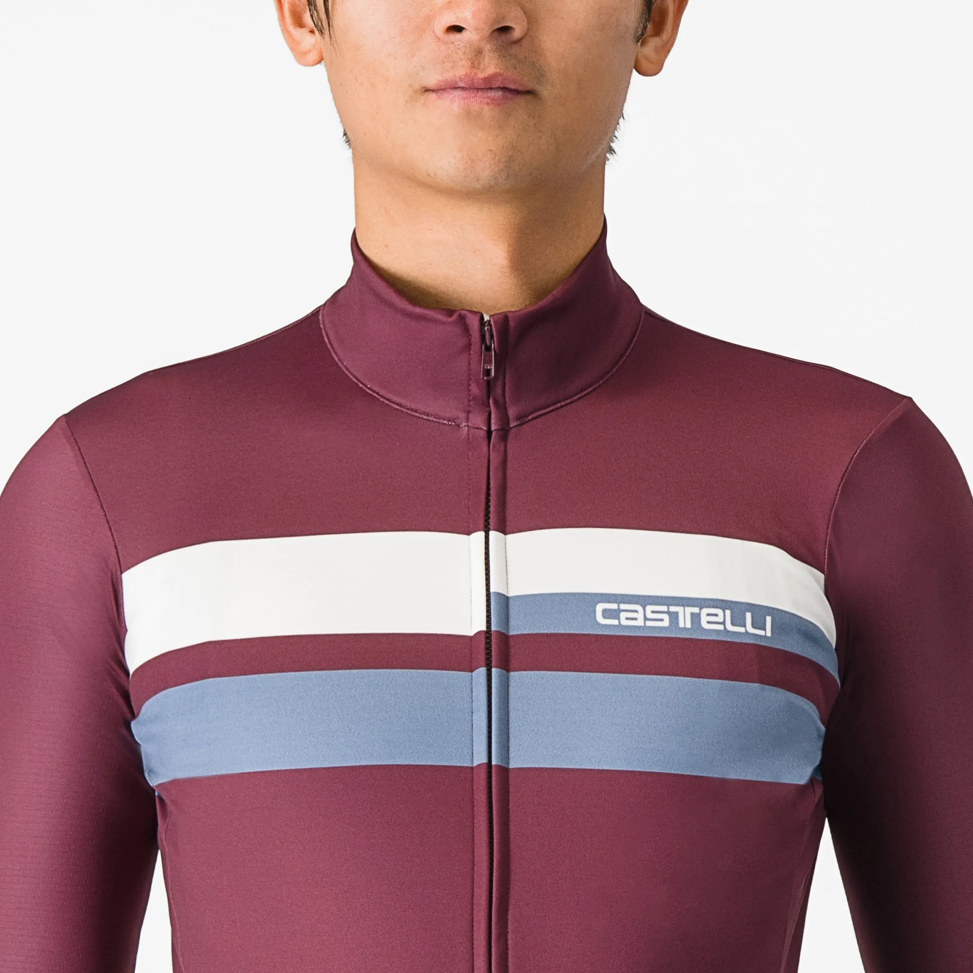 Uomo Castelli Maglie*agia aniche unghe ineare - Bordeaux