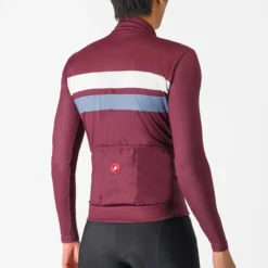 Uomo Castelli Maglie*agia aniche unghe ineare - Bordeaux