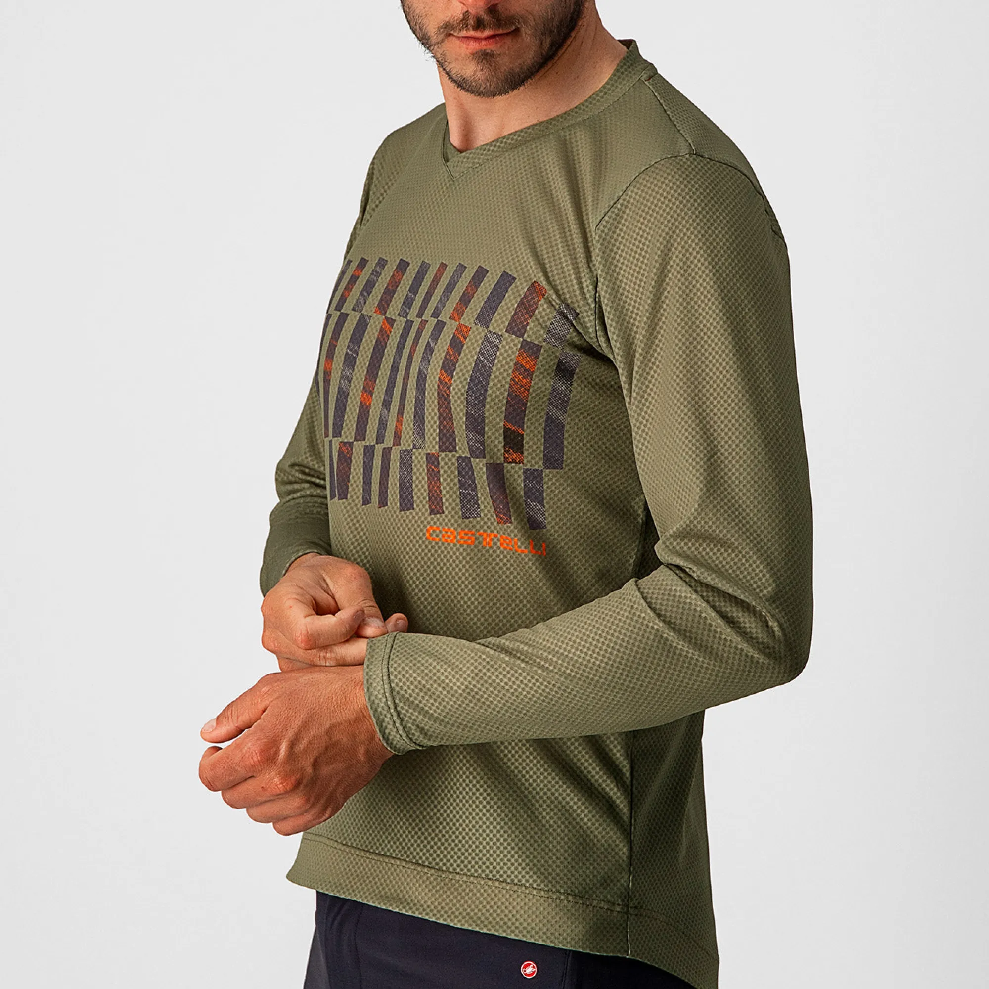 Uomo Castelli Maglie*agia aniche unghe Trai Tech Tee - scuro