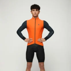 Uomo Pissei Maglie*agia aniche unghe onvio - Arancio grigio