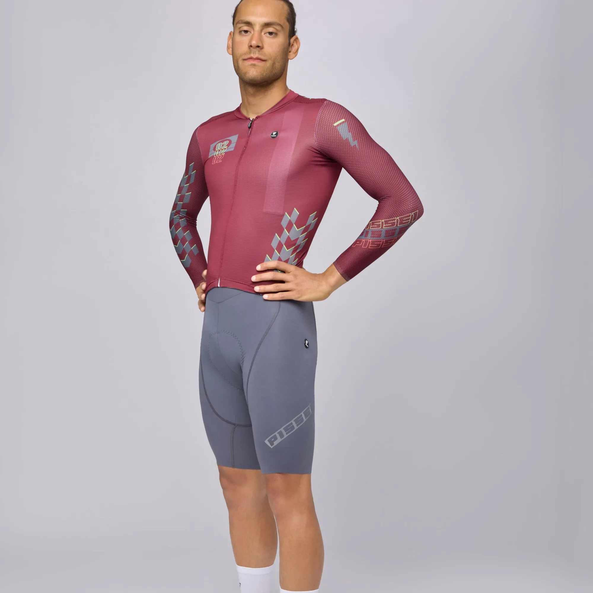 Uomo Pissei Maglie*agia aniche unghe Thunder - Bordeaux
