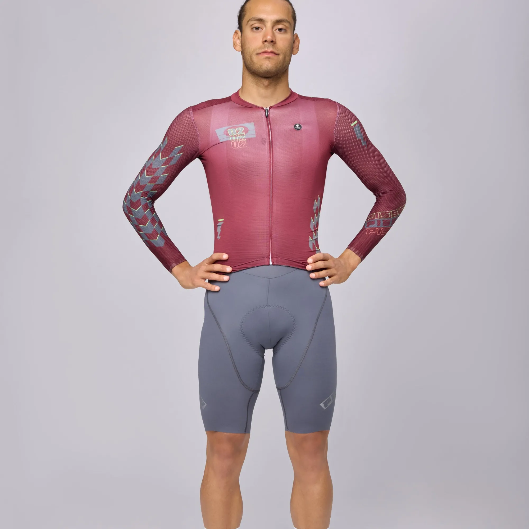 Uomo Pissei Maglie*agia aniche unghe Thunder - Bordeaux
