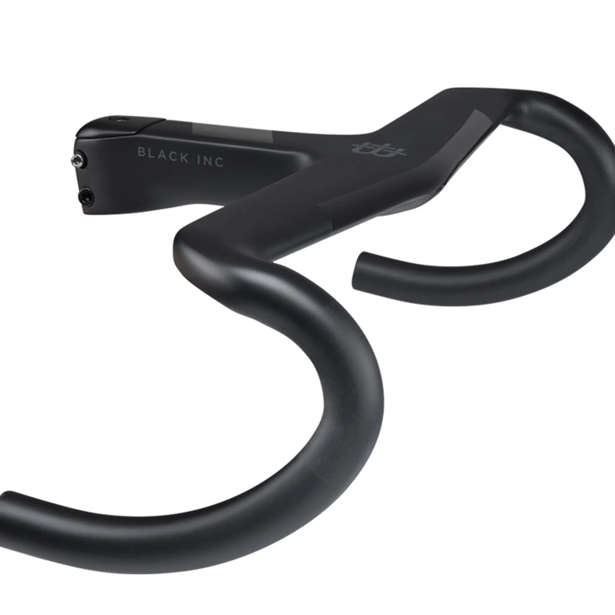 Manubrio integrato Black Inc Carbon 420mm Piega Aero - Nero
