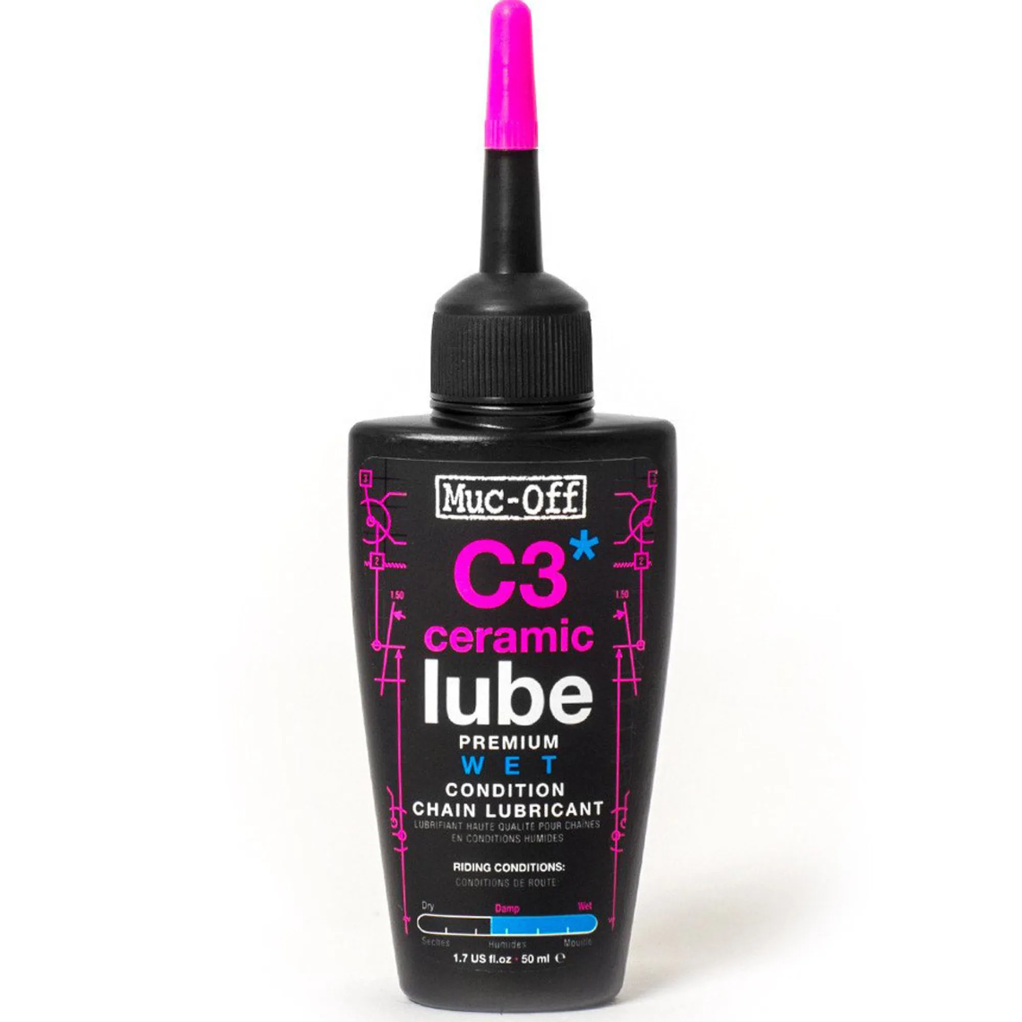 Muc-off Olio Lubrificante|Manutenzione*Wet Ceramic Lube Biodegradabile - 50 ml