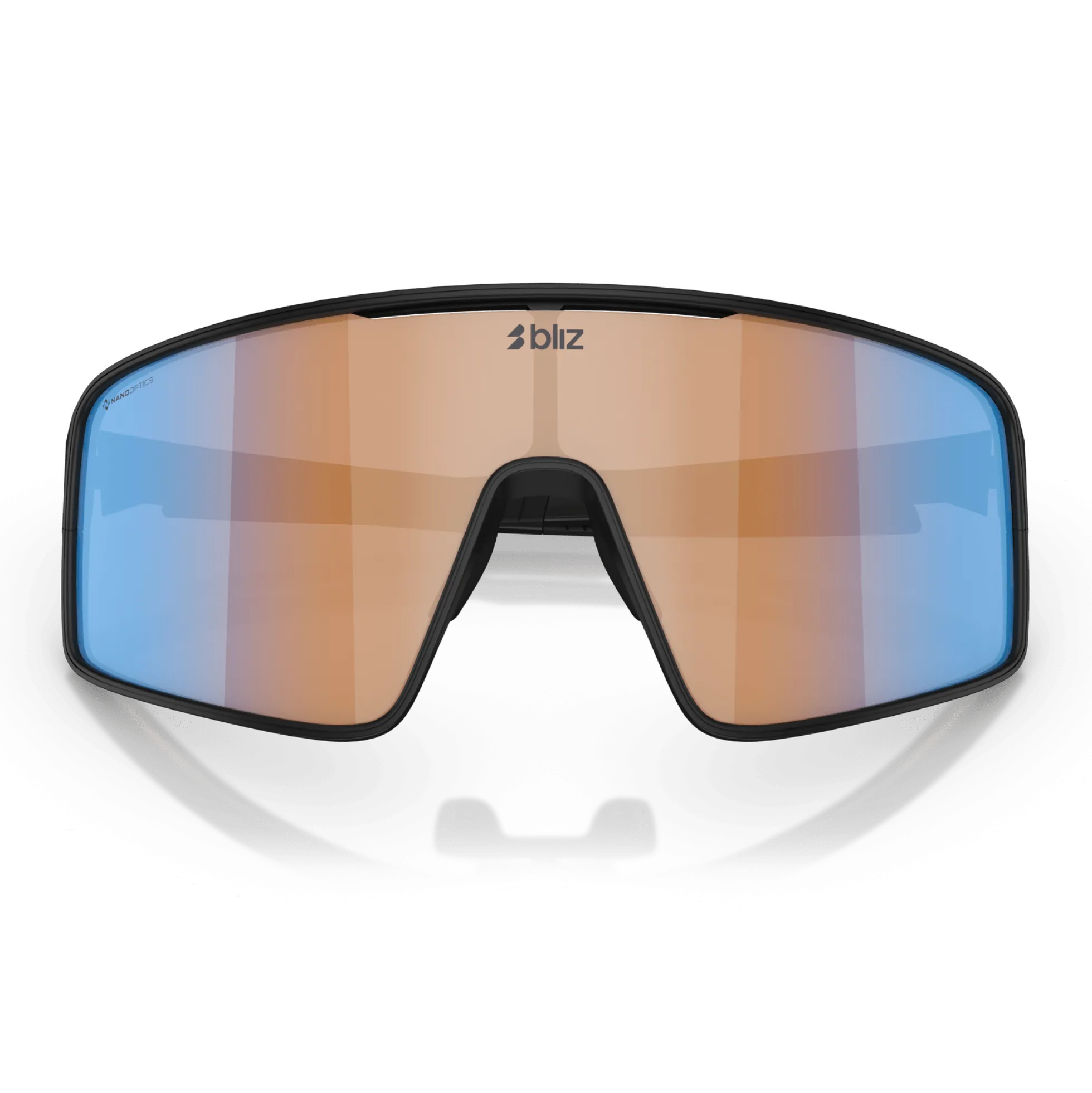 Occhiali Bliz P001 - Matt Black Coral-Orange Mirror Blue