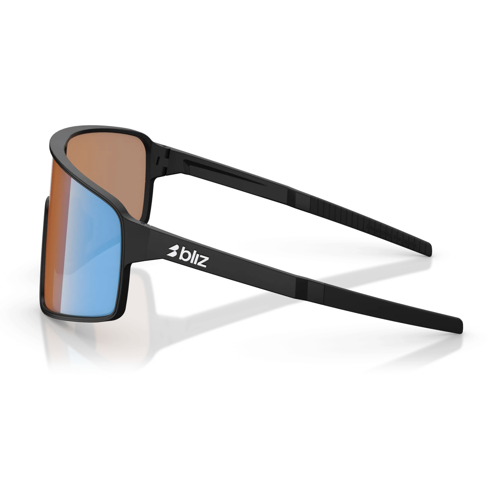 Occhiali Bliz P001 - Matt Black Coral-Orange Mirror Blue