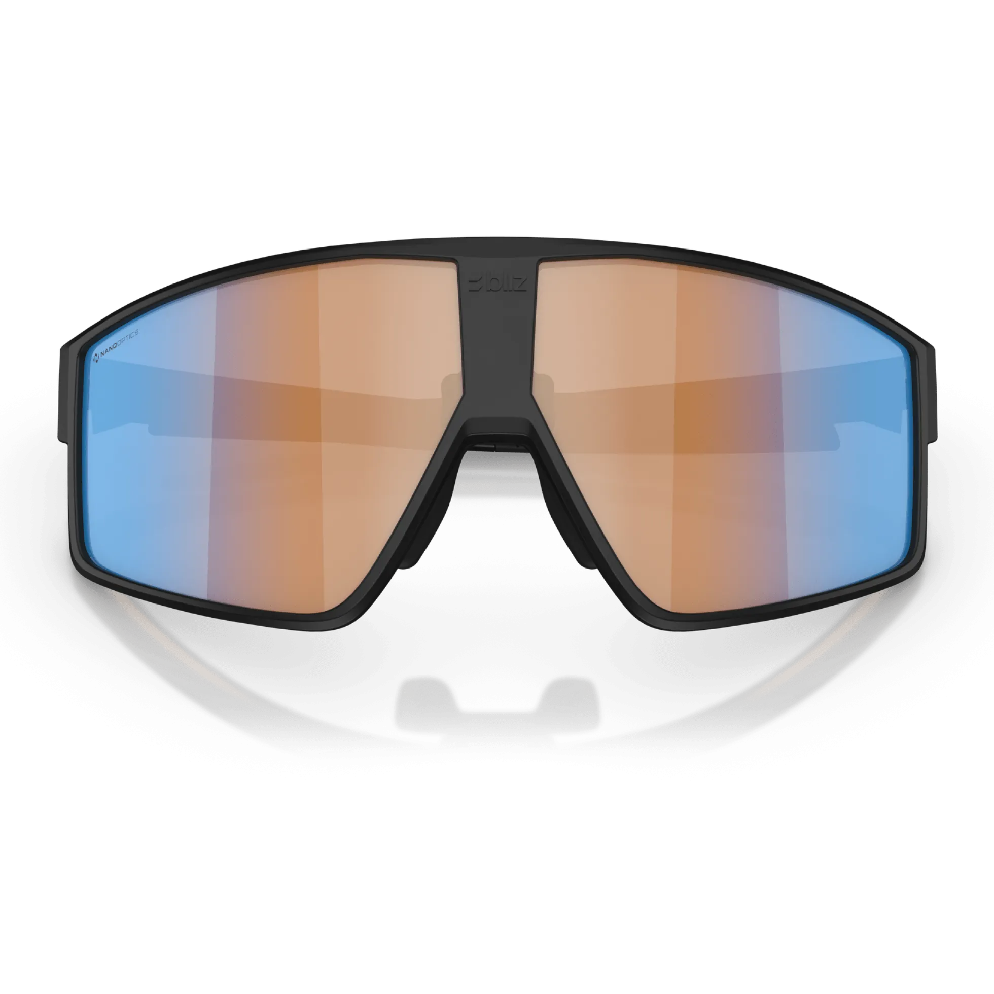 Occhiali Bliz P002 - Matt Black Coral-Orange Mirror Blue