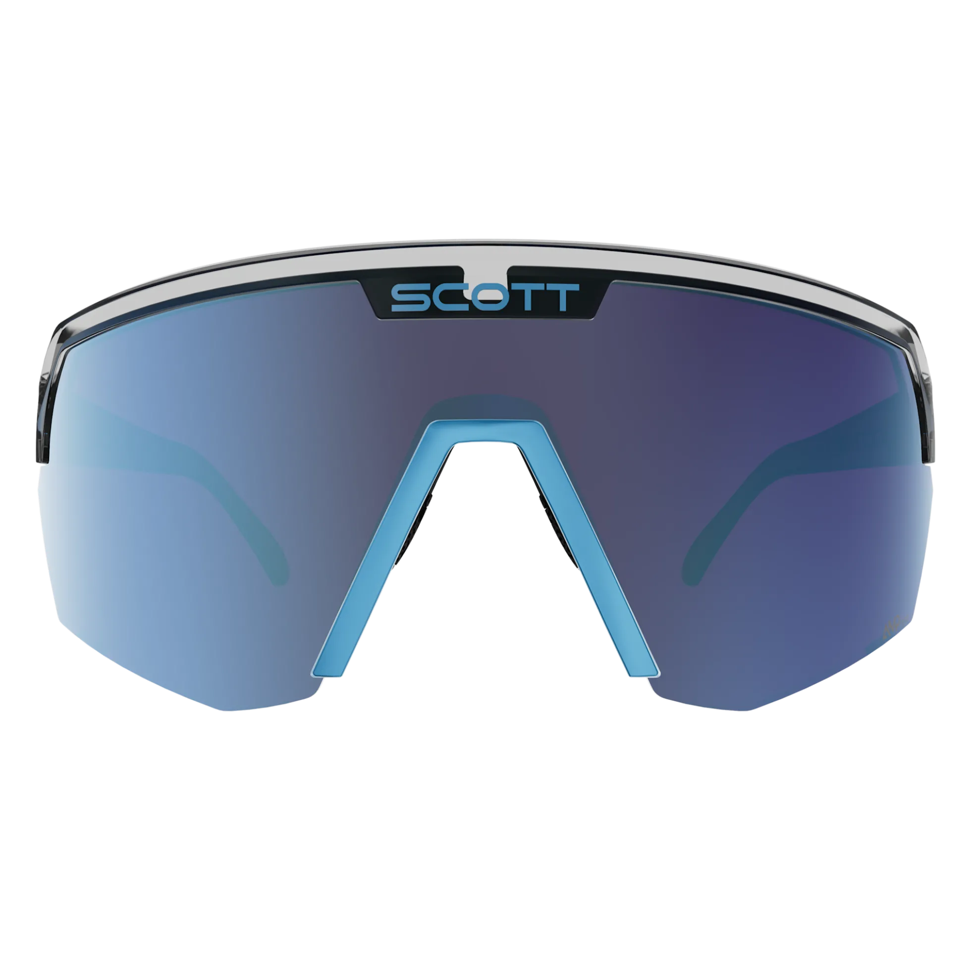 Occhiali Scott Sport Shield - Black Neon Blue Amp Beryl Blue Chrome