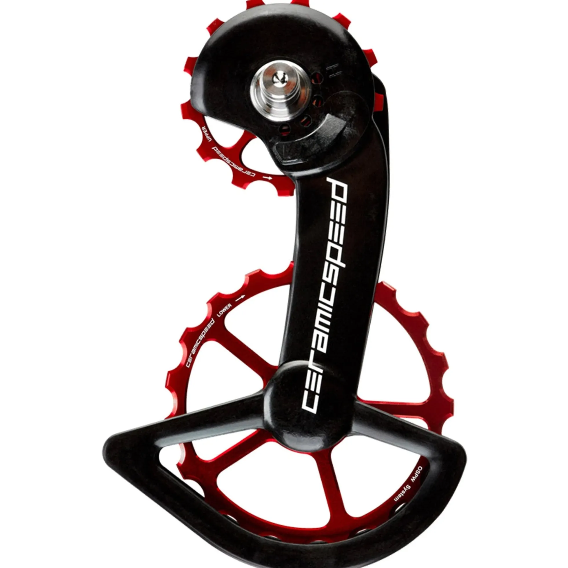 Sistema Pulegge CeramicSpeed OSPW Shimano DA9200/ULT8100 12V Coated - Nero rosso