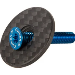 Tappo serie sterzo Carbon-Ti X-Cap Carbon Matte - Blu