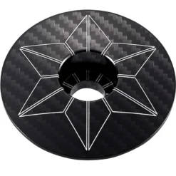 Tappo serie sterzo Supacaz Star Capz Laser carbon - Nero