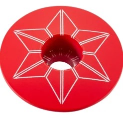 Tappo serie sterzo Supacaz Star Capz Powder Coated - Rosso