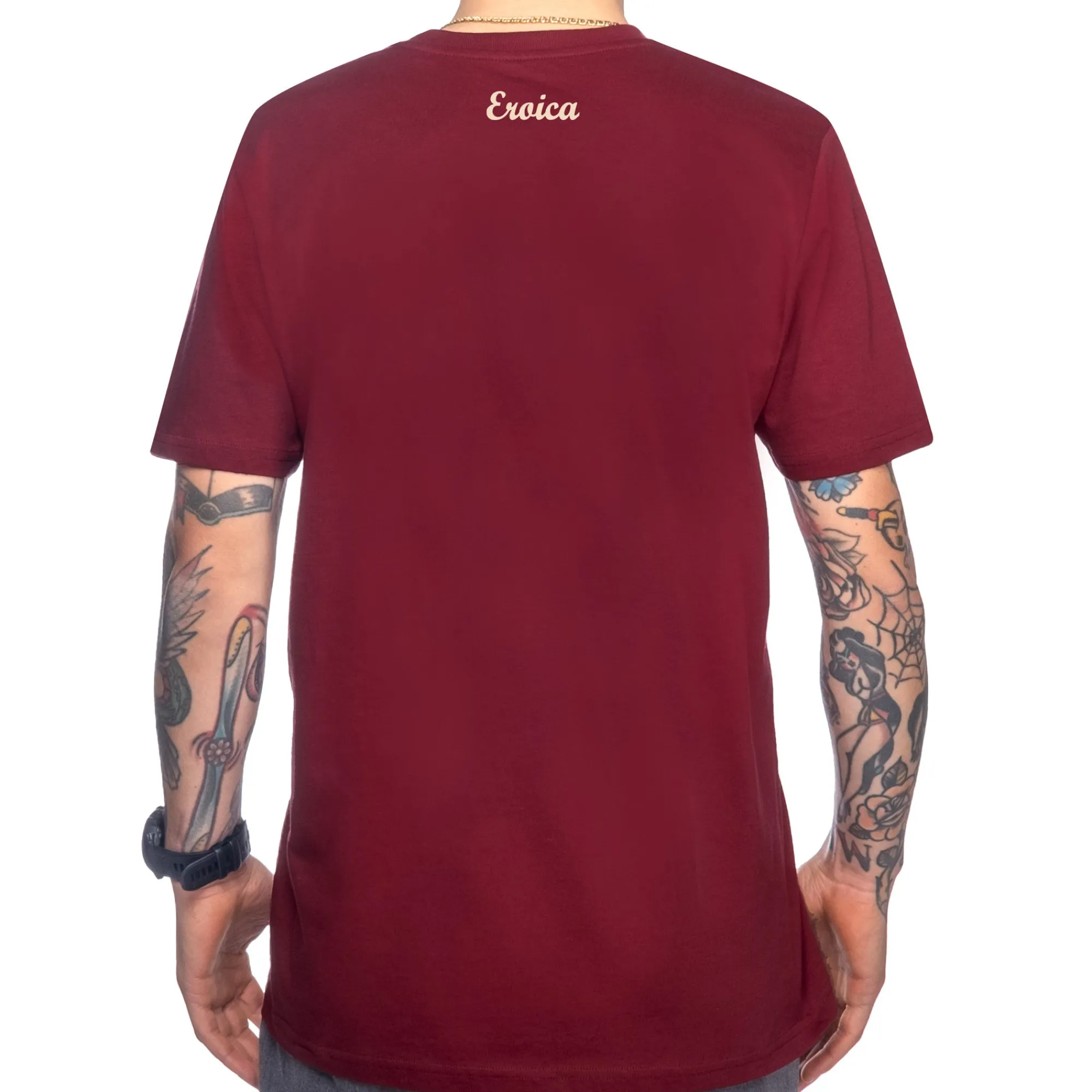 Uomo Santini Maglie*T-hirt Eroica - Bordeaux