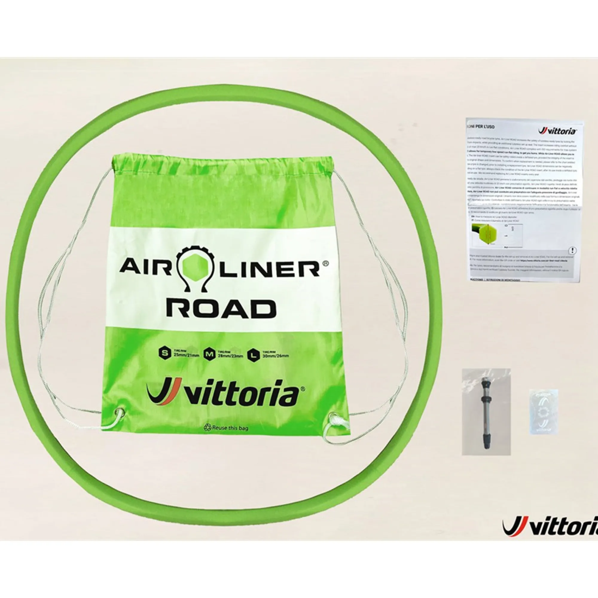 Vittoria Kit Tubeless E Liquido Sigillante|Manutenzione*Air-Liner Road - M